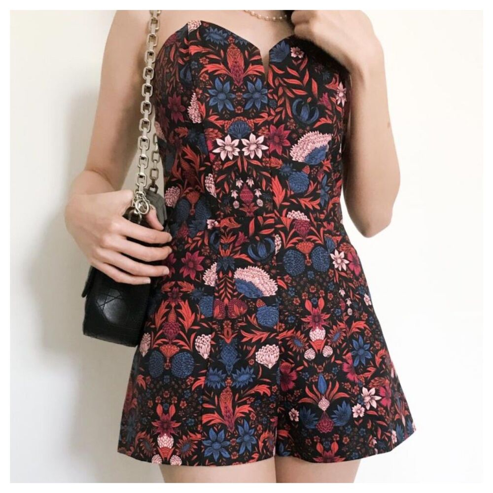 HM Conscious Floral Strapless Romper